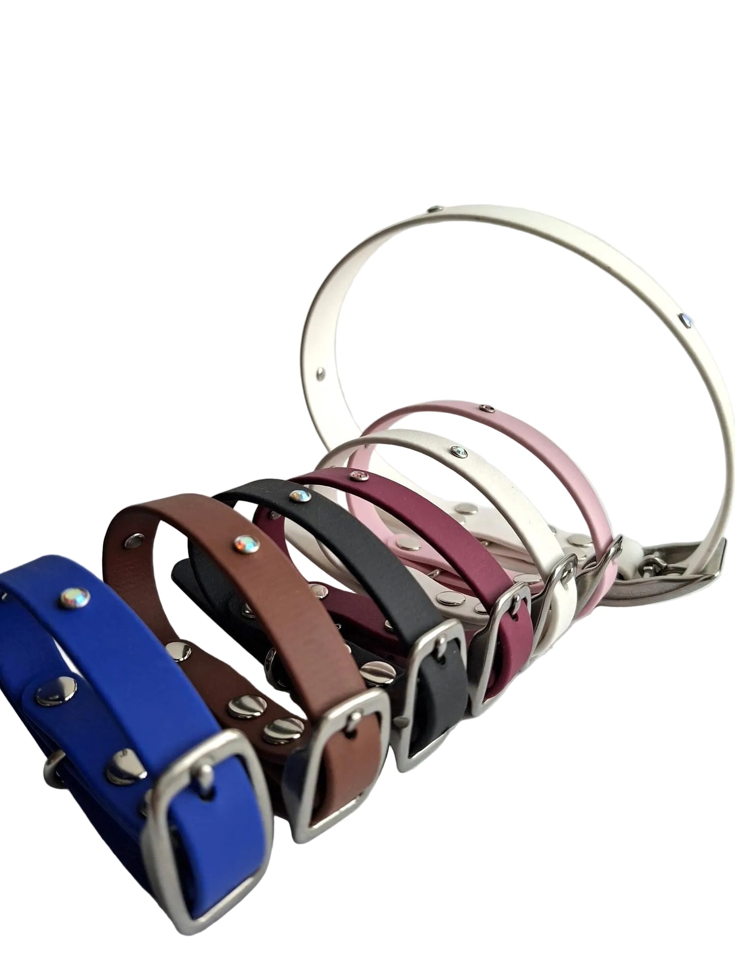 Collier pour chien en biothane - Strass