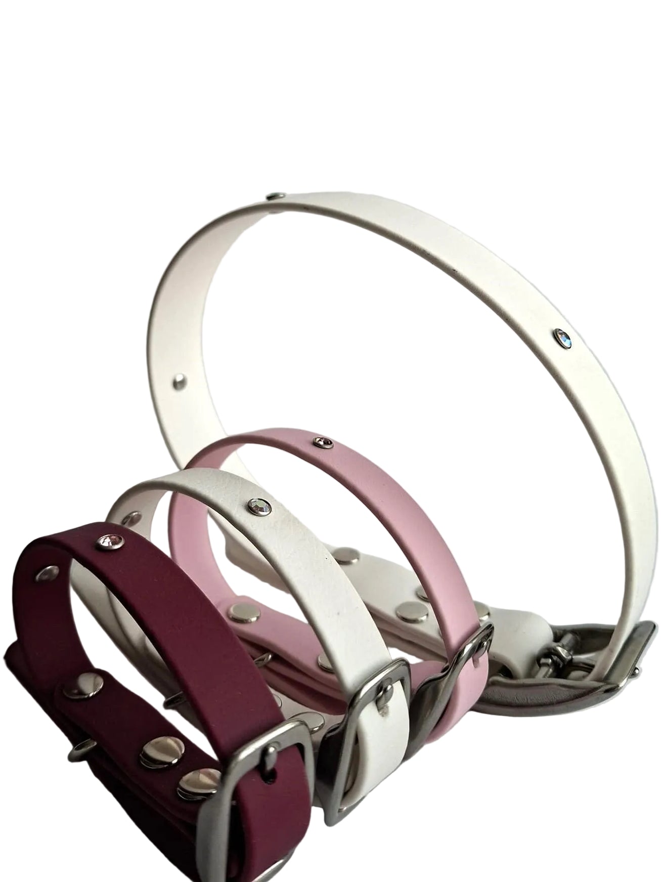 Collier pour chien en biothane - Strass