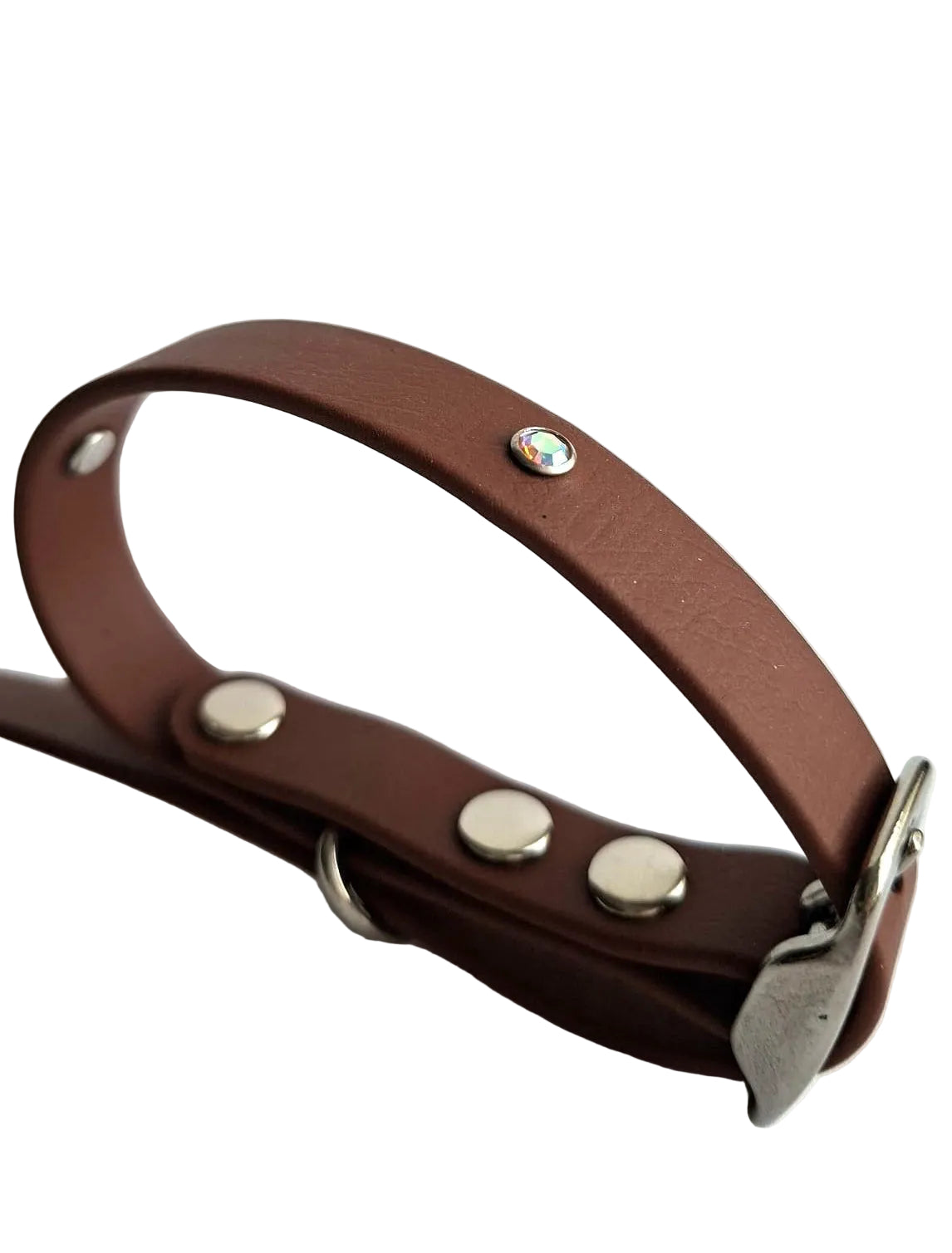 Collier pour chien en biothane - Strass