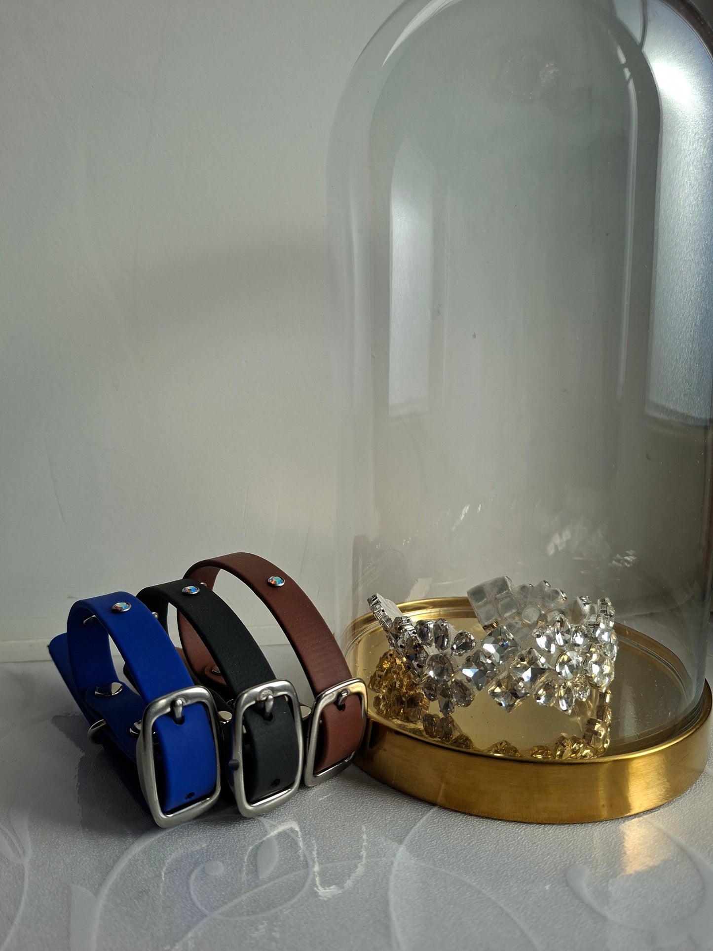 Collier pour chien en biothane - Strass